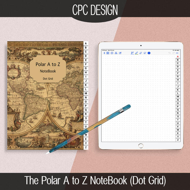 Polar A to Z Dot Grid